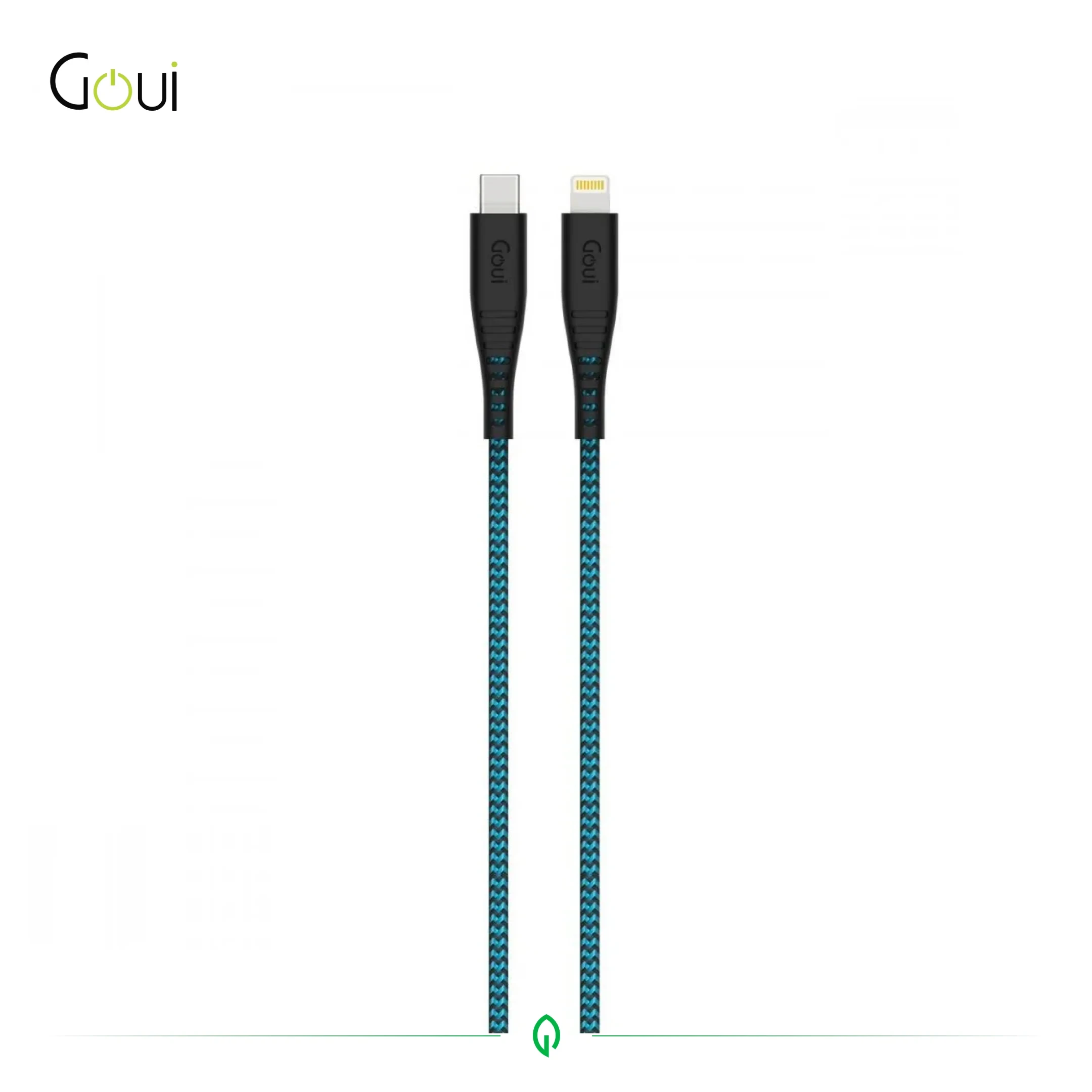 Goui Flex Câble iPhone Lightning vers Type C (1,5 m) - Bleu clair
